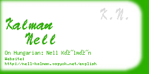 kalman nell business card